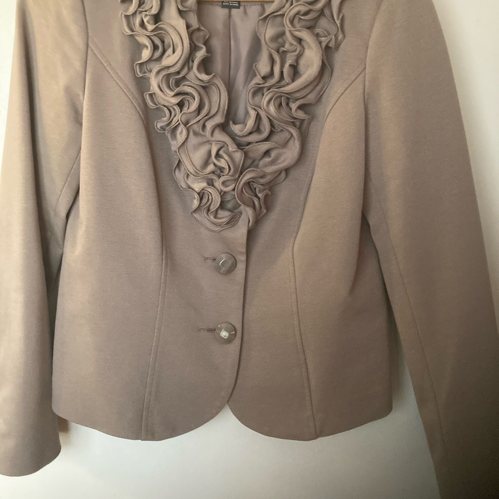 Tribal Tan Ruffled Jacket